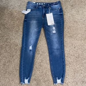 NWT S.O.N.G. ☆ Raw Hem Denim Jeans Size 9/29